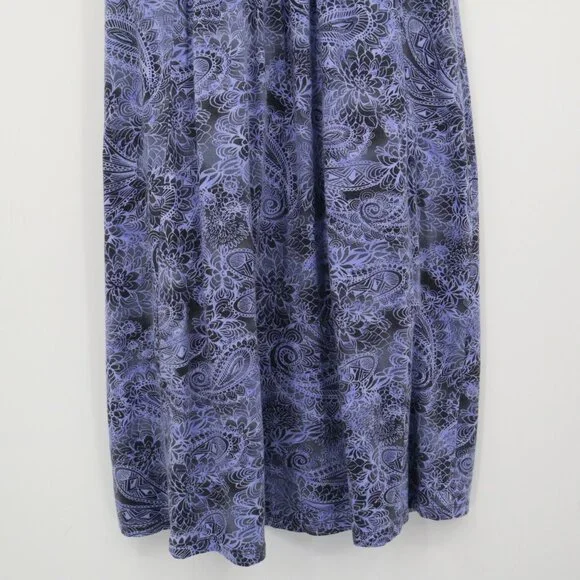 Athleta Paisley Dress Womens S Purple Boho Feminine Active Casual Beach Hippie - Picture 13 of 16